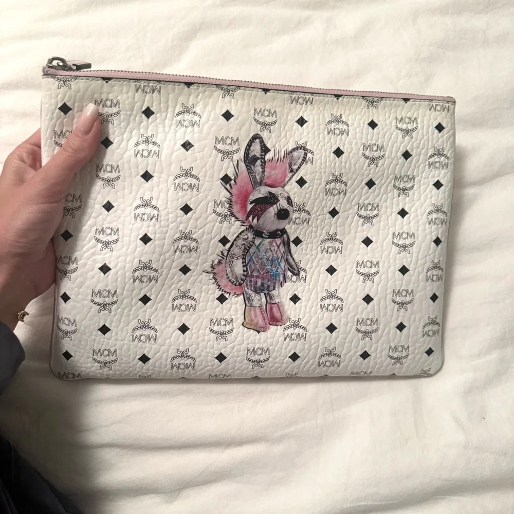 MCM White Crossbody Bag with Motif - Picture 6 of 6